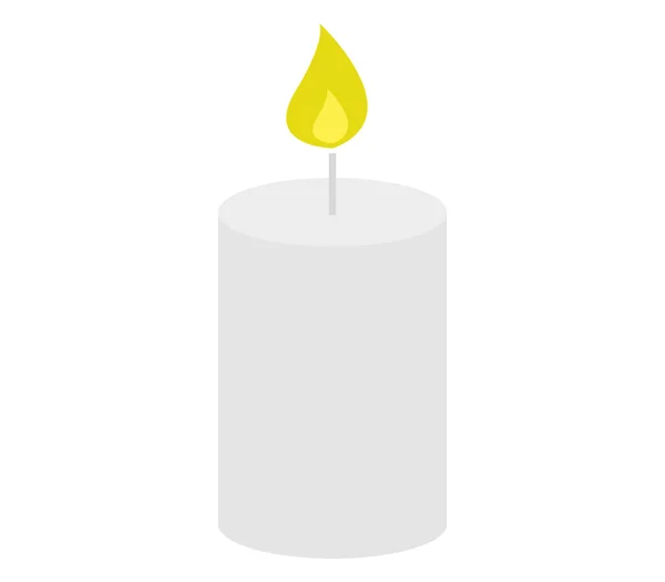 Icon illustrated and colored candle — Stock Photo, Image