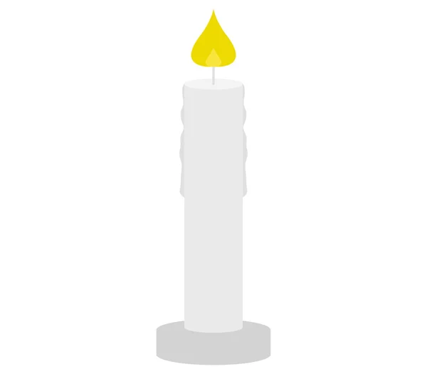 Иконка иллюстрированная и цветная свеча — стоковое фото