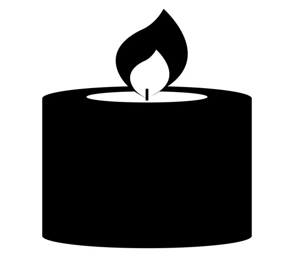Icon candle on white background — Stock Photo, Image