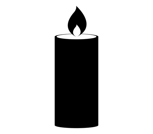 Icon candle on white background — Stock Photo, Image