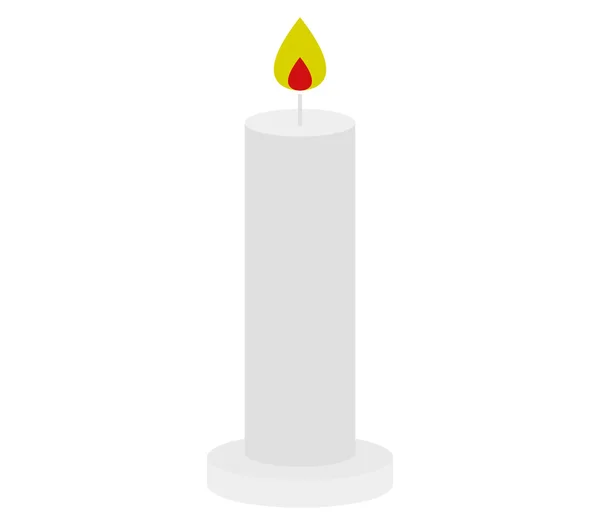 Icon illustrated and colored candle — Stock Photo, Image