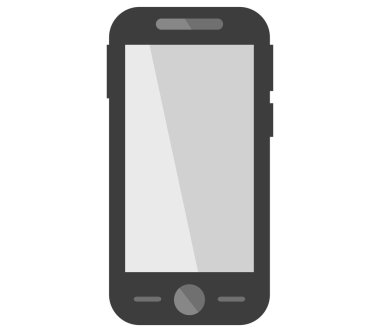 Beyaz bir arka plan üzerinde gösterilen telefon