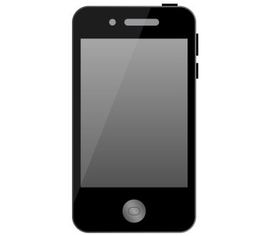 Beyaz bir arka plan üzerinde gösterilen telefon