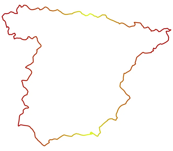 背景にスペインの地図 — ストック写真