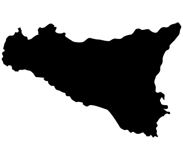 Arka plan üzerinde gösterilen Sicilya harita — Stok fotoğraf