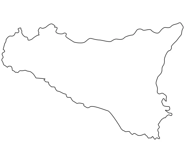 Σικελία χάρτη που εμφανίζεται στην φόντο — Φωτογραφία Αρχείου