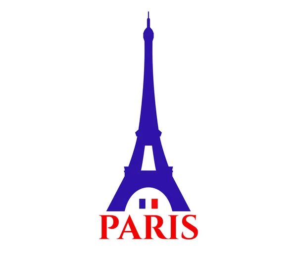 Eiffel Tower red and blue Paris. Icon design — Stock Vector © deskcube ...