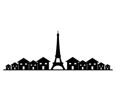 Torre eiffel su sfondo bianco