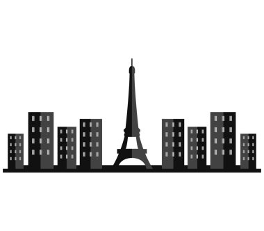 Torre eiffel su sfondo bianco