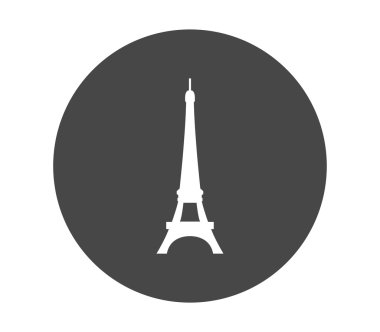 Torre eiffel su sfondo bianco