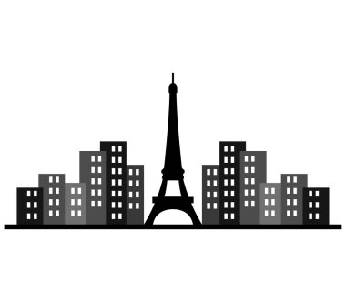 Torre eiffel su sfondo bianco