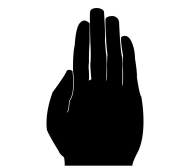 Ellerin beyaz zemin üzerine açık