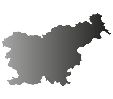 Slovenya beyaz arka plan üzerinde göster