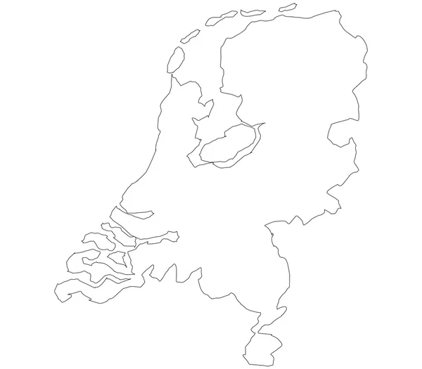 Netherlands map on a white background — Stock Photo, Image