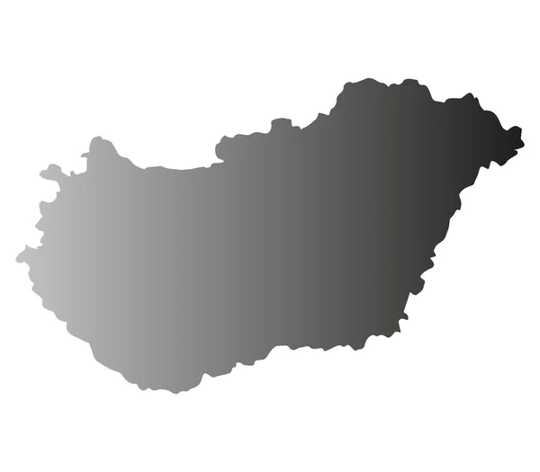 Macaristan harita üzerinde beyaz bir arka plan — Stok fotoğraf