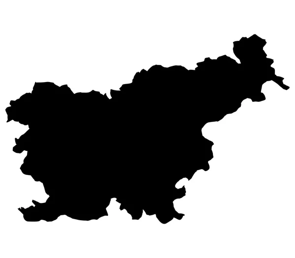 Szlovénia Térkép a fehér alapon — Stock Fotó