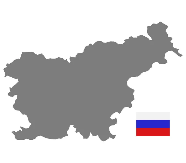 Karte Slowenien auf weißem Hintergrund — Stockfoto