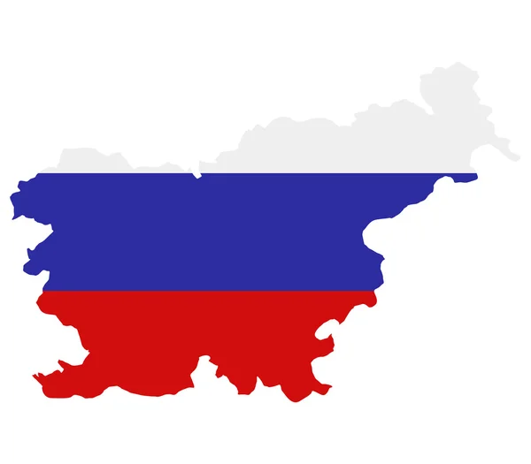 Karte Slowenien auf weißem Hintergrund — Stockfoto