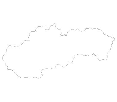 Slovakya harita üzerinde beyaz bir arka plan