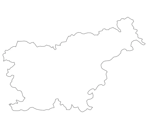 Map slovenia on white background — Stock Photo, Image