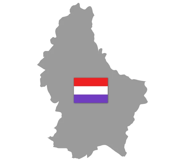 Λουξεμβούργο χάρτη σε λευκό φόντο — Φωτογραφία Αρχείου