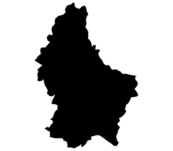 白い背景にルクセンブルクの地図 — ストック写真