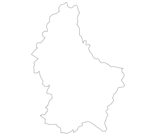 Luxembourg map on a white background — Stock Photo, Image