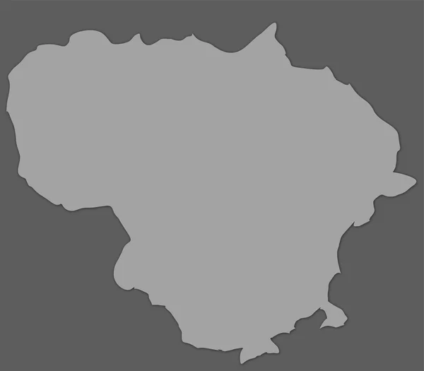 Lithuania map on a white background — Stock Photo, Image