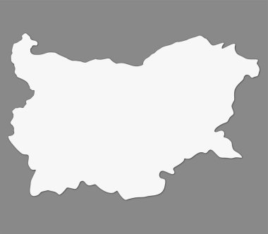 Bulgaristan harita üzerinde beyaz bir arka plan