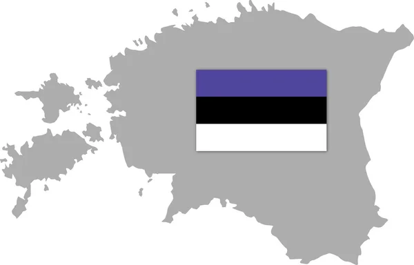Estonya harita üzerinde beyaz bir arka plan — Stok fotoğraf