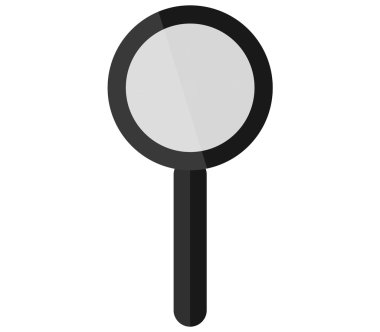 Beyaz arkaplanda büyüteç