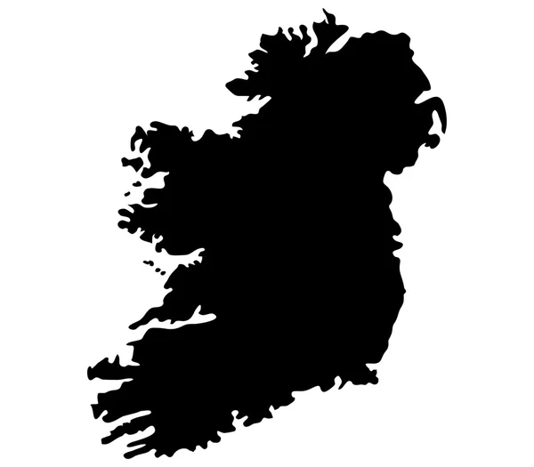 Irlande carte sur fond blanc — Photo