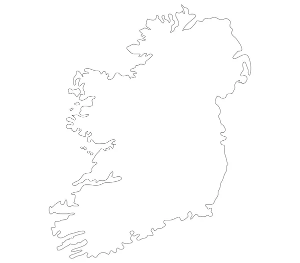 Irlanda mapa sobre un fondo blanco —  Fotos de Stock