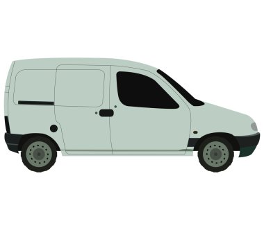 beyaz zemin üzerine van