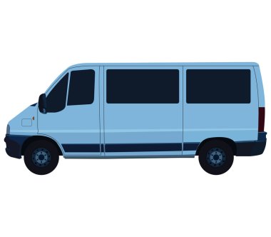 beyaz zemin üzerine van