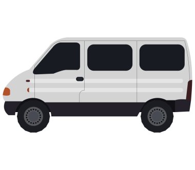 beyaz zemin üzerine van