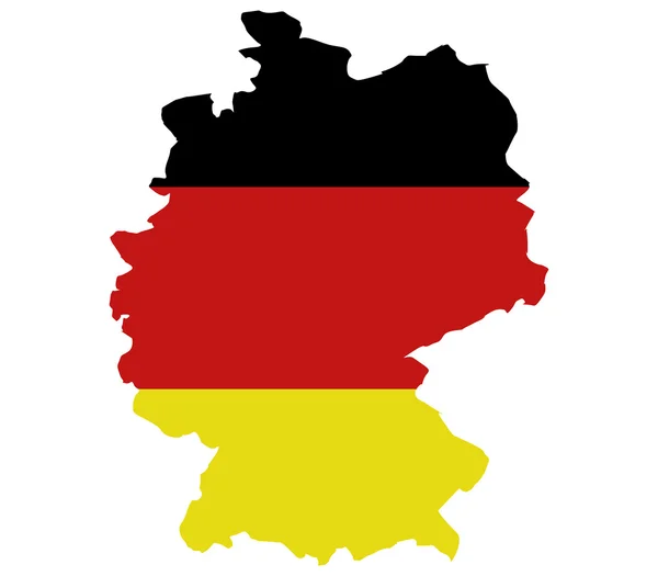 Німеччина карта на білому фоні — стокове фото