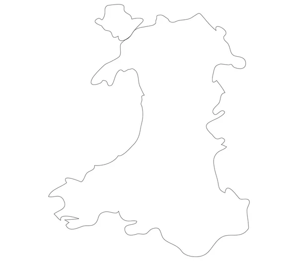 País de Gales sobre fundo branco — Fotografia de Stock