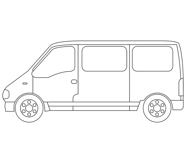 Van on white background — Stock Photo, Image