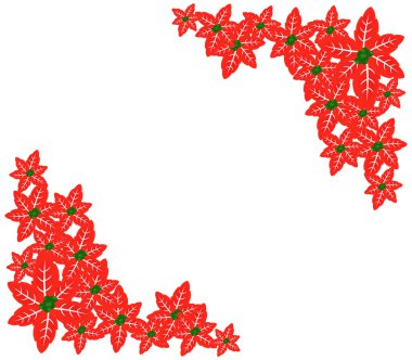 Beyaz arkaplanda noel süslemeleri