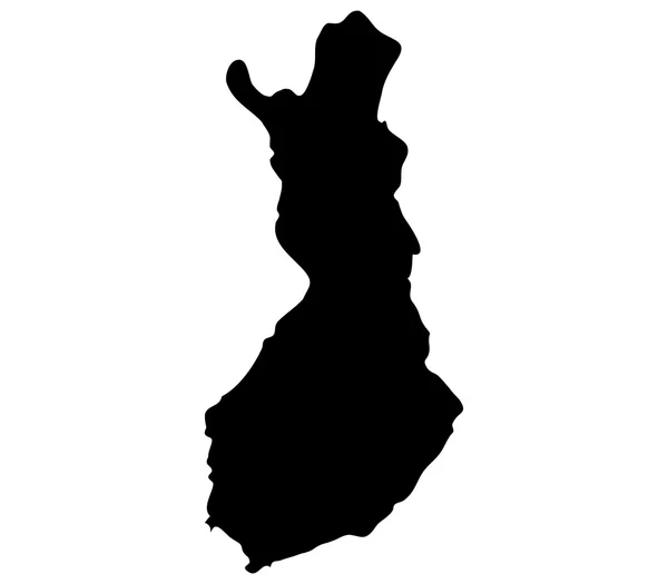 白い背景の上のフィンランドを地図します。 — ストック写真