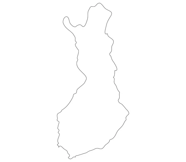 Peta finland di latar belakang putih — Stok Foto