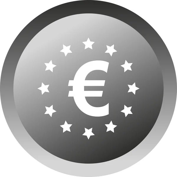 Moeda de euro sobre fundo branco — Fotografia de Stock