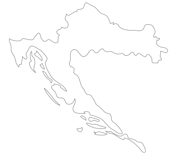 Mapa croatia sobre fondo blanco — Foto de Stock