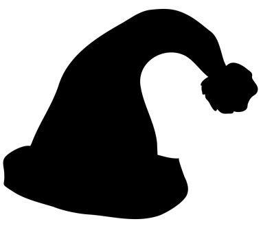 Beyaz arka planda Noel Baba şapkası