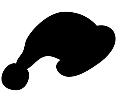 Beyaz arka planda Noel Baba şapkası