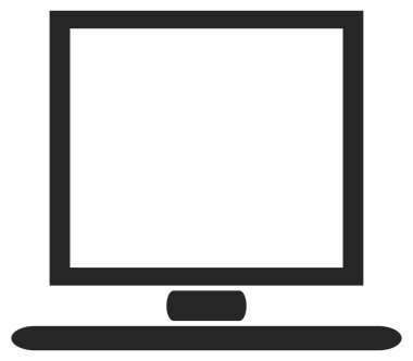 Beyaz arka plan üzerinde televizyon