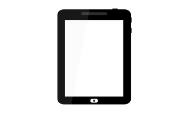 Beyaz arkaplanda tablet