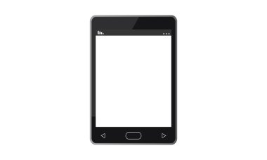 Beyaz arkaplanda tablet