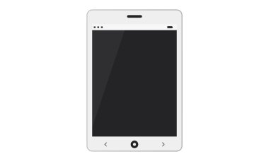 Beyaz arkaplanda tablet